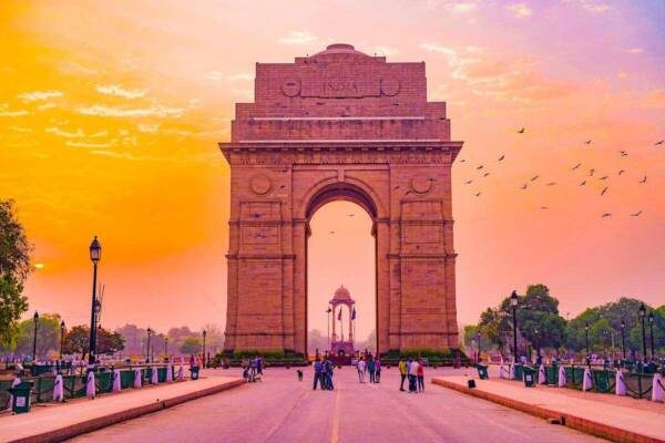 delhi-itinerary-india-gate-sunset-new-delhi